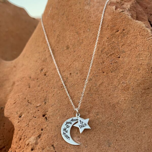 Κολιέ με φεγγάρι και αστεράκι