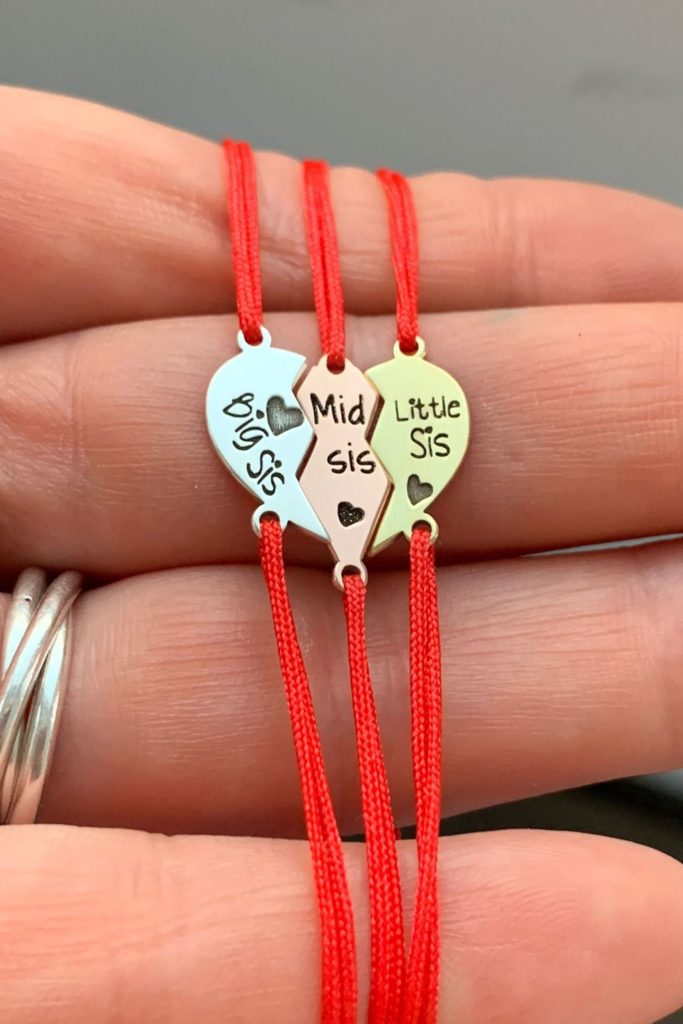 Σετ φιλίας με 3 βραχιολάκια Big-mid-little sis
