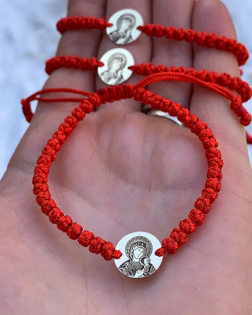 Βραχιολάκι με χάραξη την Παναγία Lea D'or