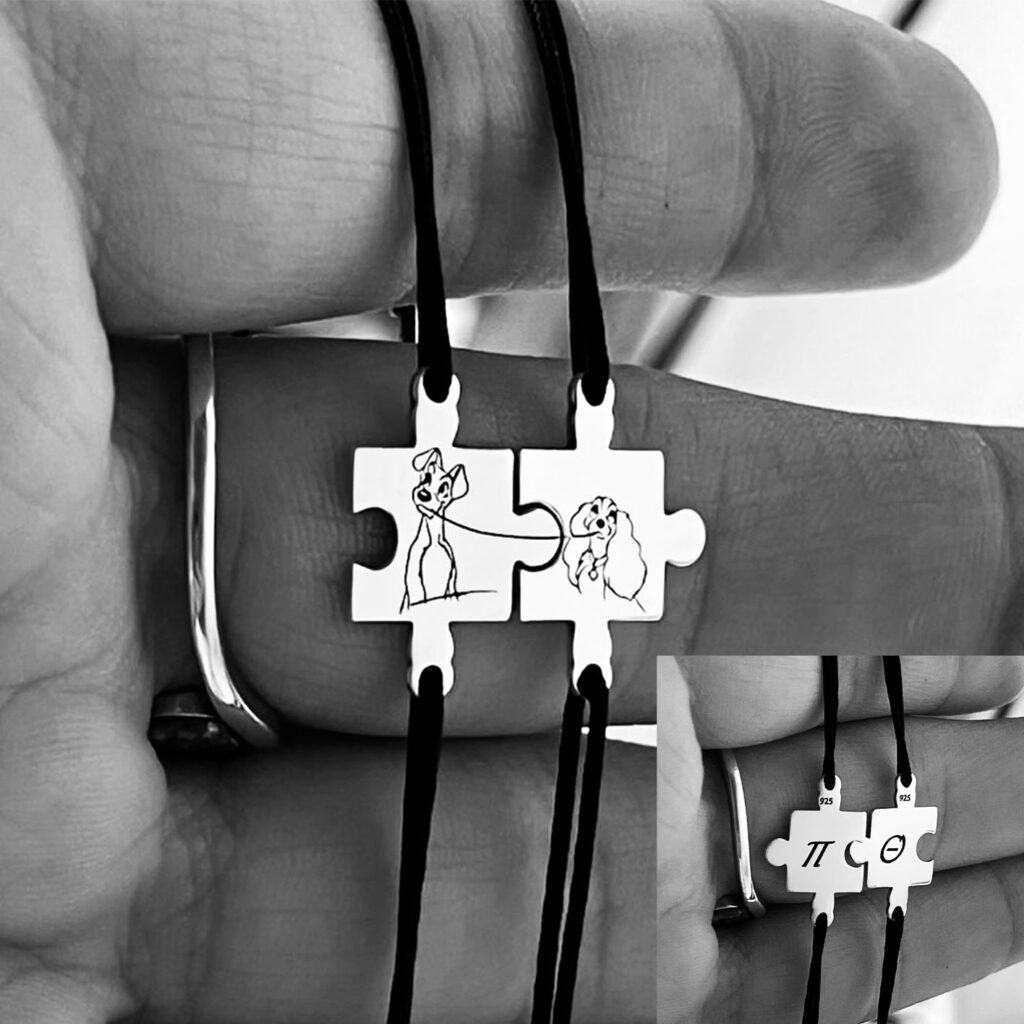 Σετ με 2 βραχιολάκια λαίδη και αλήτης, παζλ leador.gr