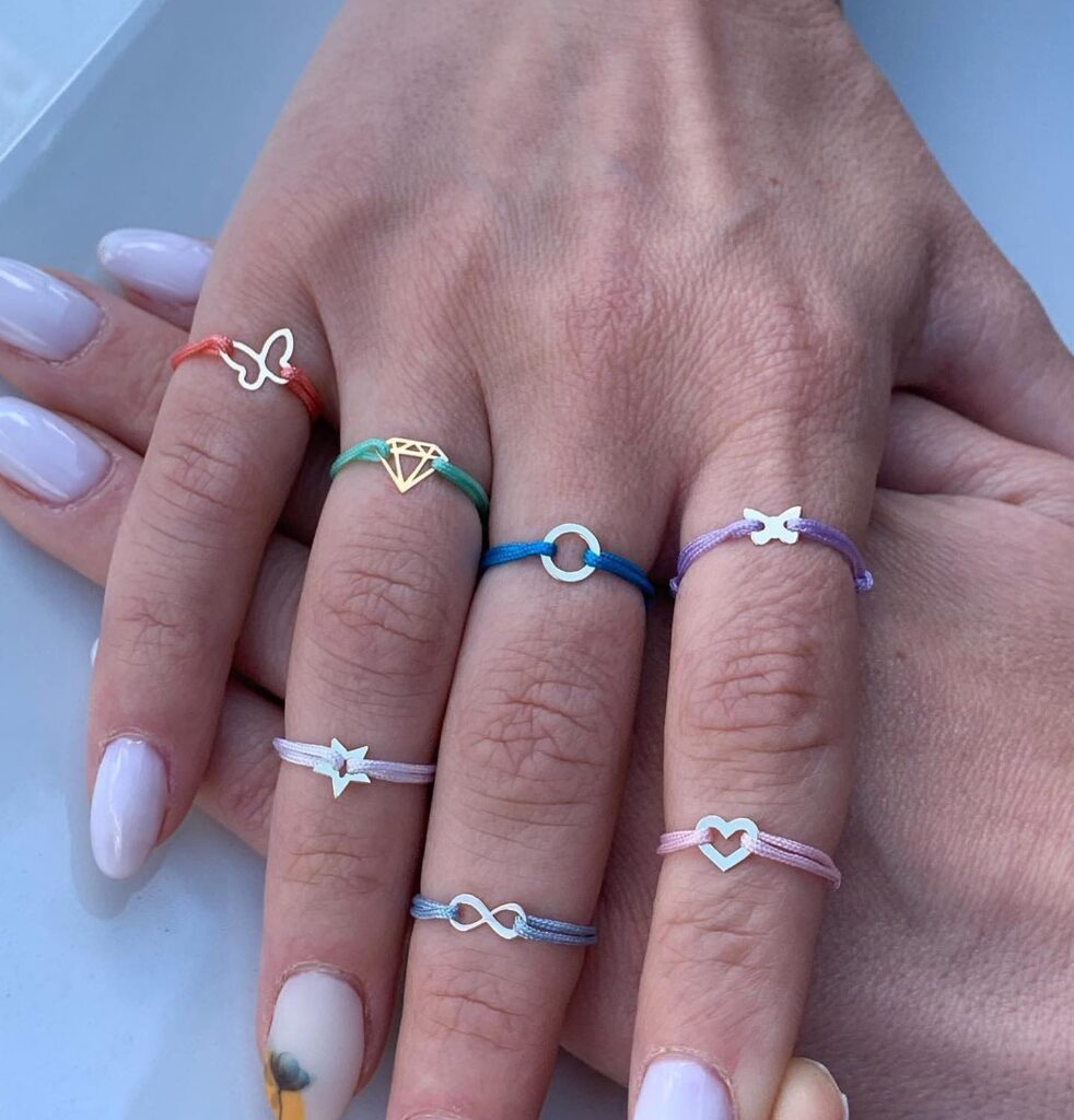 Δαχτυλίδια με σχέδια από χρυσό 14 Κ