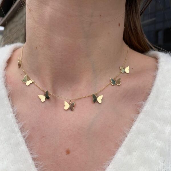 Κολιέ με πεταλούδες leador.gr