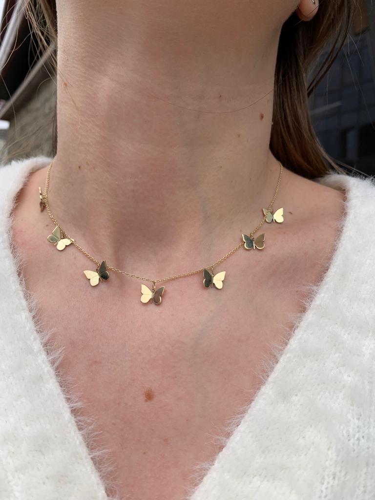 Κολιέ με πεταλούδες leador.gr