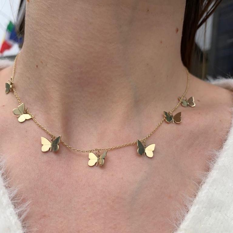 Κολιέ με πεταλούδες leador.gr