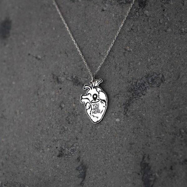 Κολιέ καρδιά και χραξη