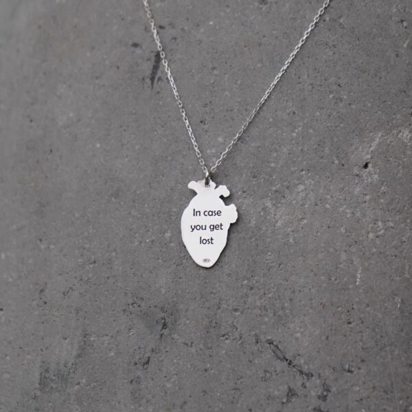 Κολιέ καρδιά και χραξη leador